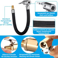 FUKPO Szelep Hosszabbító Autó Pumpa Adapter Kompresszor Tömlő 24cm 6