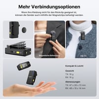 FULAIM X5M Vezeték Nélküli Mikrofon iPhone Android PC DSLR Kamerához Mini Clip-on Mikrofon 4G Felvétellel Videózáshoz Podcasthoz 4