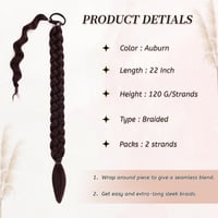 Fulang Hair 2 darabos fonott farok hosszabbítás szintetikus hajból 2
