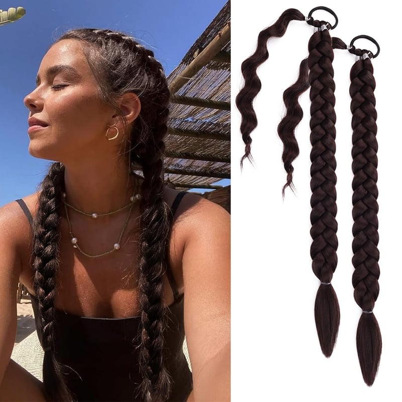 Fulang Hair 2 darabos fonott farok hosszabbító szintetikus hajból, hajgumival