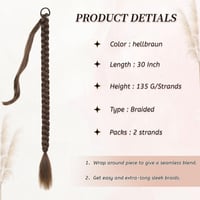 Fulang Hair 2 darabos fonott farok hosszabbító szintetikus hajból 2