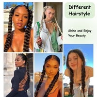 Fulang Hair 2 darabos fonott farok hosszabbítás szintetikus hajból 5