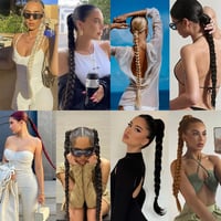 Fulang Hair 2 darabos fonott farok hosszabbító szintetikus hajból 6