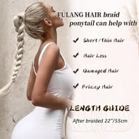Fulang Hair 2 darabos fonott farok hosszabbító szintetikus hajból, hajgumival 3