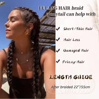 Fulang Hair 2 darabos fonott farok hosszabbító szintetikus hajból, hajgumival 3