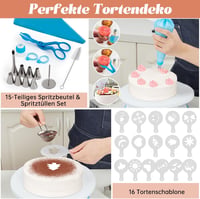 Fulasofia 40 részes tortadekoráló készlet állítható tortaformával és kiegészítőkkel 7