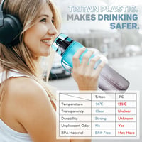 FULDENT 1 Literes Sport Kulacs BPA-mentes Műanyagból - Csúszásgátló Gumibevonattal, Szűrővel és Hordozópánttal Biciklizéshez, Túrázáshoz, Ed 5