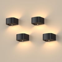 FULEN 4 kom. punjive LED zidne svjetiljke sa senzorom pokreta, daljinskim upravljačem, 3 boje svjetlosti, osvjetljenje gore-dolje, 3 načina rada, mogućnost punjenja, prigušivanje svjetla 8