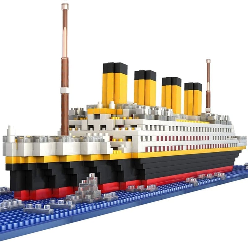 FULHOLPE Titanic 1860 darabos építőkocka szett, mikro diamond hajómodell