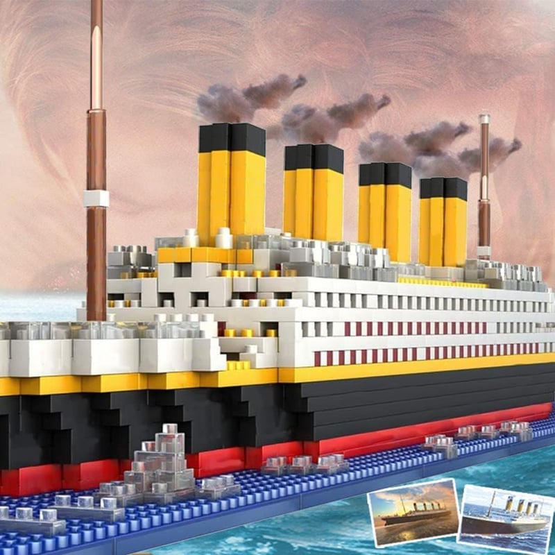 FULHOLPE Titanic 1860 darabos építőkocka szett, mikro diamond hajómodell