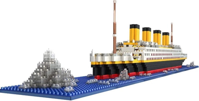 FULHOLPE Titanic 1860 darabos építőkocka szett, mikro diamond hajómodell