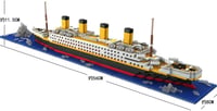 FULHOLPE Titanic 1860 darabos építőkocka szett, mikro diamond hajómodell 9