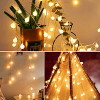 Ghirlandă luminoasă cu LED-uri Fulighture, 5 m, 40 globuri, pe baterii, decor interior, 2 moduri de iluminare 3
