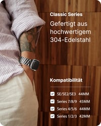 Kovový remienok Fullmosa pre Apple Watch 42mm 44mm 45mm 49mm (Series 9/8/7/6/SE/5/4/3/2/1/Ultra) z nehrdzavejúcej ocele, náhradný remienok so strieborným ochranným krytom 3