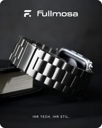 Kovový remienok Fullmosa pre Apple Watch 42mm 44mm 45mm 49mm (Series 9/8/7/6/SE/5/4/3/2/1/Ultra) z nehrdzavejúcej ocele, náhradný remienok so strieborným ochranným krytom 2