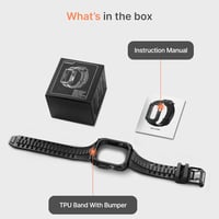 Brățară robustă Fullmosa compatibilă cu Apple Watch Ultra, cu carcasă de protecție, 49 mm, pentru bărbați și femei, negru 6