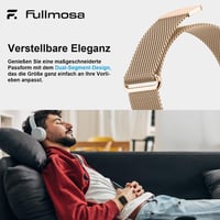 Fullmosa milánsky remienok pre Apple Watch 42 mm 41 mm 40 mm 38 mm, náhradný remienok na hodinky vo farbe ružové zlato 5