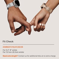 Fullmosa acél csere szíj Apple Watch 42/41/40/38 mm Series 1-11/SE, 5 láncszemes - rozéarany 2