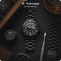 Curea de ceas Fullmosa din oțel inoxidabil 22 mm, brățară metalică cu eliberare rapidă pentru ceasuri tradiționale și smartwatch-uri, negru 2
