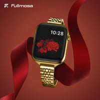 Fullmosa Slim kovový remienok pre Apple Watch 42 mm 41 mm 40 mm 38 mm kompatibilný so SE Series 11 10 9 8 7 6 5 4 3 2 1 remienok z nehrdzavejúcej ocele tenký iWatch remienok zlatý 7