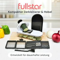Fullstar 6 az 1-ben zöldségvágó mandolin fehér - gyors szeletelő, reszelő és julienne vágó 2