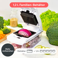 Fullstar PRO 4-v-1 krájač zeleniny a špiralizér - krájač cibule, kockovač na zemiaky, uhorky, ovocie, biely, kuchynský pomocník 6