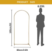 Fullvaseer 180cm Esküvői Ívállvány Arany Fém Dekorációs Háttér Buli Szertartáshoz 4