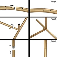 Fullvaseer 180cm Esküvői Ívállvány Arany Fém Dekorációs Háttér Buli Szertartáshoz 6