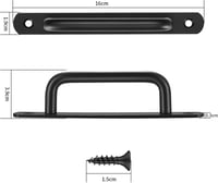 Fulushouxi 2db Csúszóajtó Fogantyú 160mm Rozsdamentes Acél Fekete 2