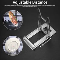 Fulushouxi Set de 8 suporturi pentru farfurii, stativ din plastic acrilic, suport decorativ reglabil pentru farfurii, suport pentru cărți, mini șevalet pentru rame foto, decorațiuni CD, expoziții foto 3