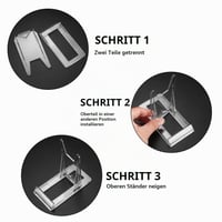 Fulushouxi Set de 8 suporturi pentru farfurii, stativ din plastic acrilic, suport decorativ reglabil pentru farfurii, suport pentru cărți, mini șevalet pentru rame foto, decorațiuni CD, expoziții foto 4