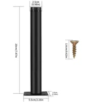 Fulushouxi metalne nogice za namještaj podesive - crne - 20 cm - 4 kom 2