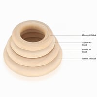 Fulushouxi Prírodné drevené krúžky na tvorenie, makramé krúžky na DIY šperky, náramky, prívesky a závesné dekorácie 3