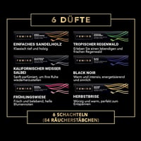 Fumino Masala Agarbatti Füstölő Pálca Szett - Kézműves Meditációs Illatpálca 84 db - 84 Stäbchen, The Essentials Package 2