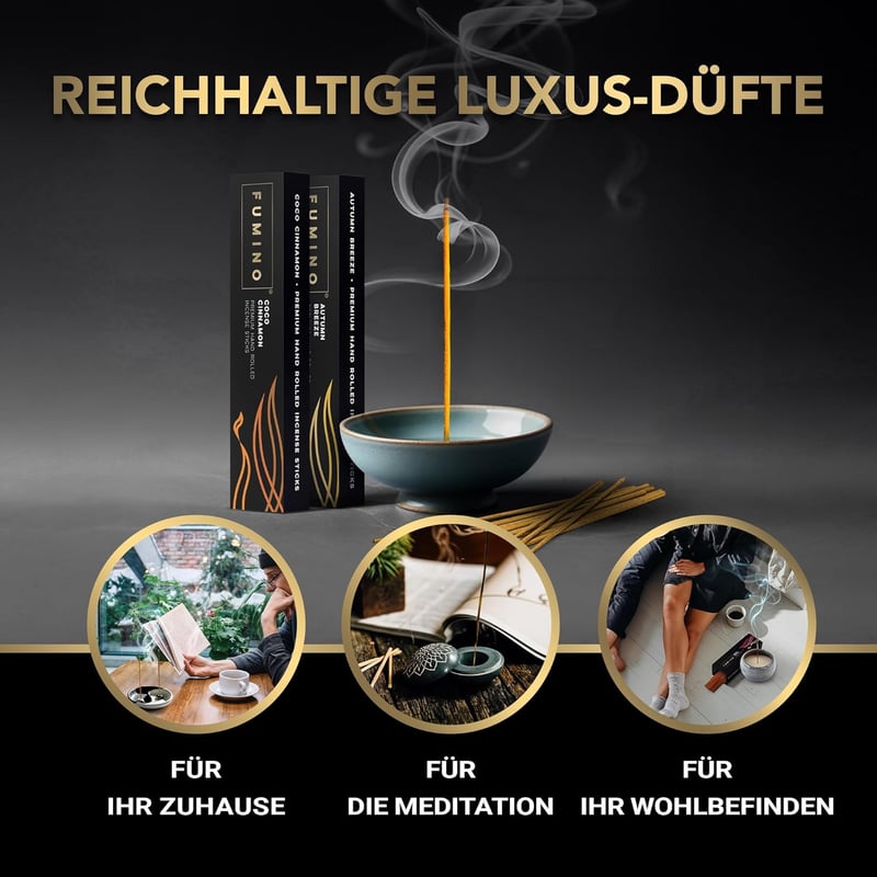 Fumino Masala Agarbatti Füstölő Pálca Szett - Kézműves Meditációs Illatpálca 84 db - 84 Stäbchen, The Essentials Package
