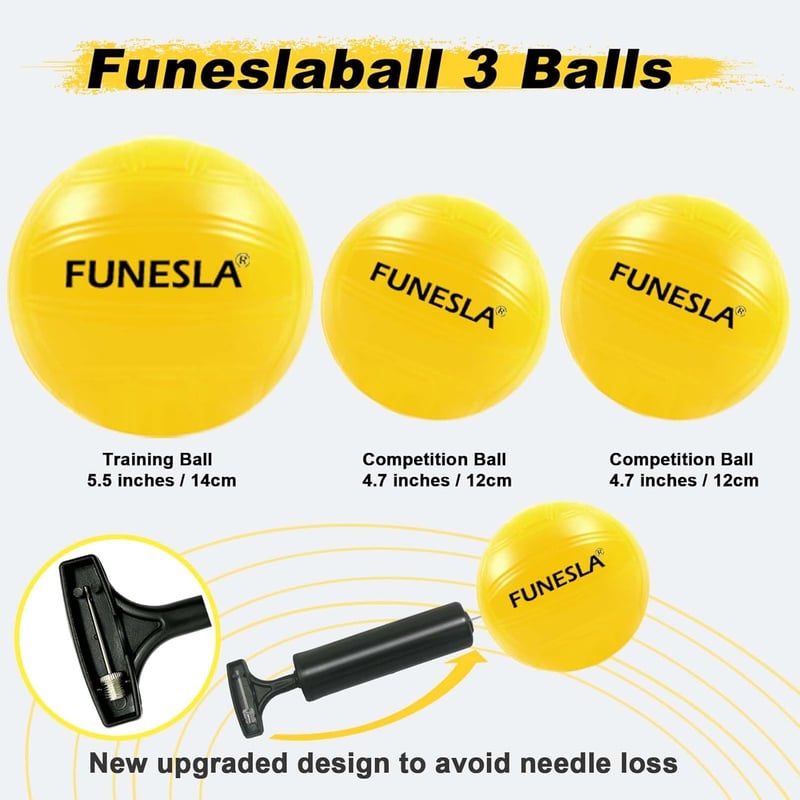 Funesla LED Roundnet szett világító hálóval, 3 labdával és pumpával