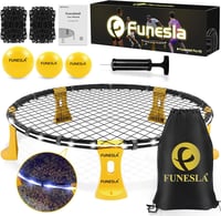 Funesla LED Roundnet szett világító hálóval, 3 labdával és pumpával 1
