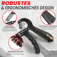 Set de 2 dispozitive de întărire a mâinilor și degetelor FUNFLEX, rezistență reglabilă 5-60 kg, inel pentru antrenarea antebrațului, fitness pentru mâini și degete 2