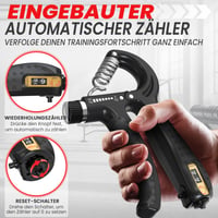 Set de 2 dispozitive de întărire a mâinilor și degetelor FUNFLEX, rezistență reglabilă 5-60 kg, inel pentru antrenarea antebrațului, fitness pentru mâini și degete 4