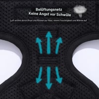 Ham pentru câini Funkeen pentru câini mici și mari - Ham anti-tragere, căptușit moale, reglabil, respirabil, negru, mărimea M 7