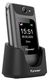 Funker C250 Comfort 4G preklopni mobilni telefon za starije osobe, SOS tipka, USB-C - titan 1