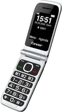 Funker C250 Comfort 4G összecsukható mobiltelefon időseknek, nagy gombokkal, SOS gomb, USB-C 2