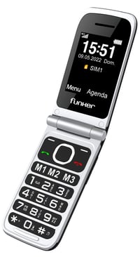 Funker C250 Comfort 4G preklopni mobilni telefon za starije osobe, SOS tipka, USB-C - titan 2