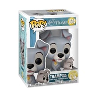 Zberateľská vinylová figúrka Funko POP! Disney Lady a Tramp – Tramp so šteniatkom – dekorácia na poličku pre fanúšikov a zberateľov – tip na darček k narodeninám 1