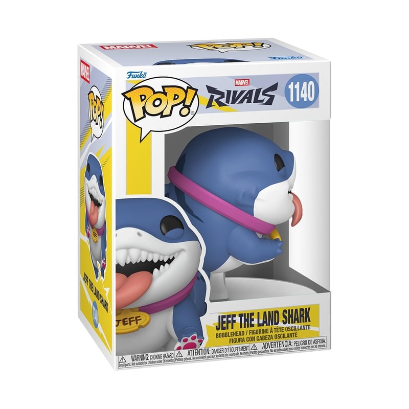 Zberateľská vinylová figúrka Funko POP! Games Marvel Rivals – Jeff, dekorácia na poličku, darček pre deti, dospelých a zberateľov superhrdinov