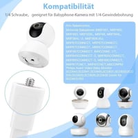 Funkprofi Univerzális Babaőrző Tartó - Flexibilis Csipeszes Kameratartó 1/4 Menetes Rögzítéssel, Kompatibilis Philips Avent és Motorola Kész 4