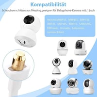 Funkprofi Univerzális Babaőrző Tartó - Flexibilis Csipeszes Kameratartó 1/4 Menetes Rögzítéssel, Kompatibilis Philips Avent és Motorola Kész 5