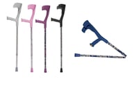 Cârjă subaxilară pliabilă Funkrutch Paisley - Gri cu imprimeu colorat, cu talpă antiderapantă, design unic (1 buc.) 3