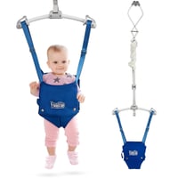 FUNLIO Ajtóra Szerelhető Bébi Hinta 6-24 Hónapos Babáknak, Állítható Magasságú Rugós Ugrálóhinta, 18kg Teherbírás, Kék 1