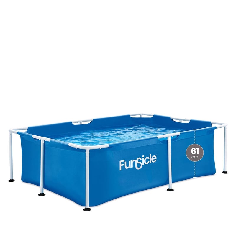Funsicle pravokutni vrtni bazen 213x152x61 cm 1775 l plavi bazen na napuhavanje s okvirom